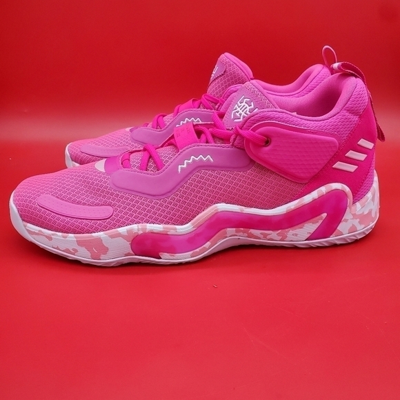 Adidas D.O.N. Issue #2 Donovan Mitchell Team Pink & White US Mens 18 FY4187 - Picture 1 of 15